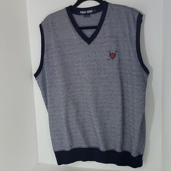 Polo Ralph Lauren Other - Polo Golf Ralph Lauren Men's Golf Sweater Vest Blue White Size L